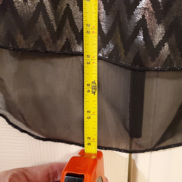 EUC Cool Gunmetal Metallic Blouse - Picture 4 of 8